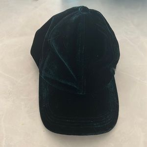 Green velvet cap